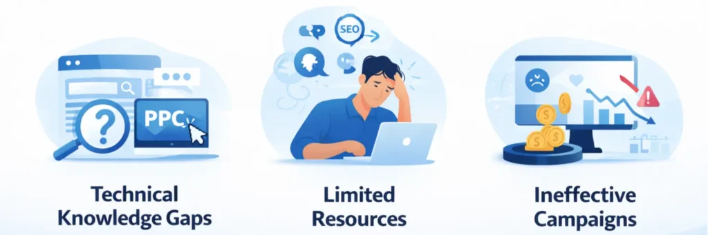 Why Do You Need a Digital Marketing Agency? - Click Path Marketing | Small Business Digital Marketing Challenges Businesses Face Without a Digital Marketing Agency