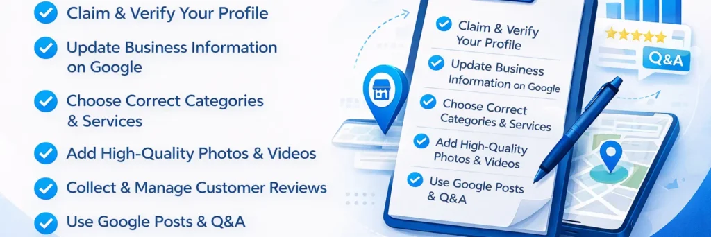 Want More Local Leads? Try Google Business Profile Optimization Today - Click Path Marketing | Small Business Digital Marketing Step-by-Step Google Business Profile Optimization Checklist